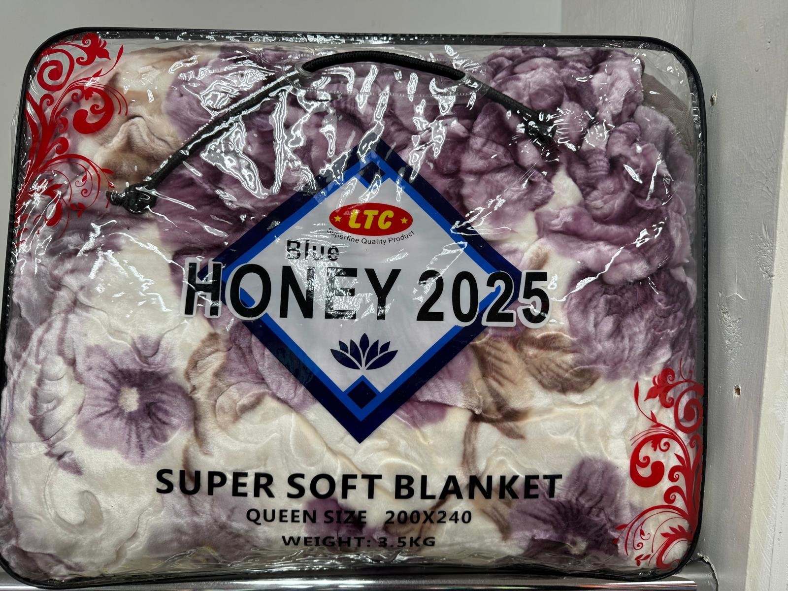 Floral Print Plush Blanket